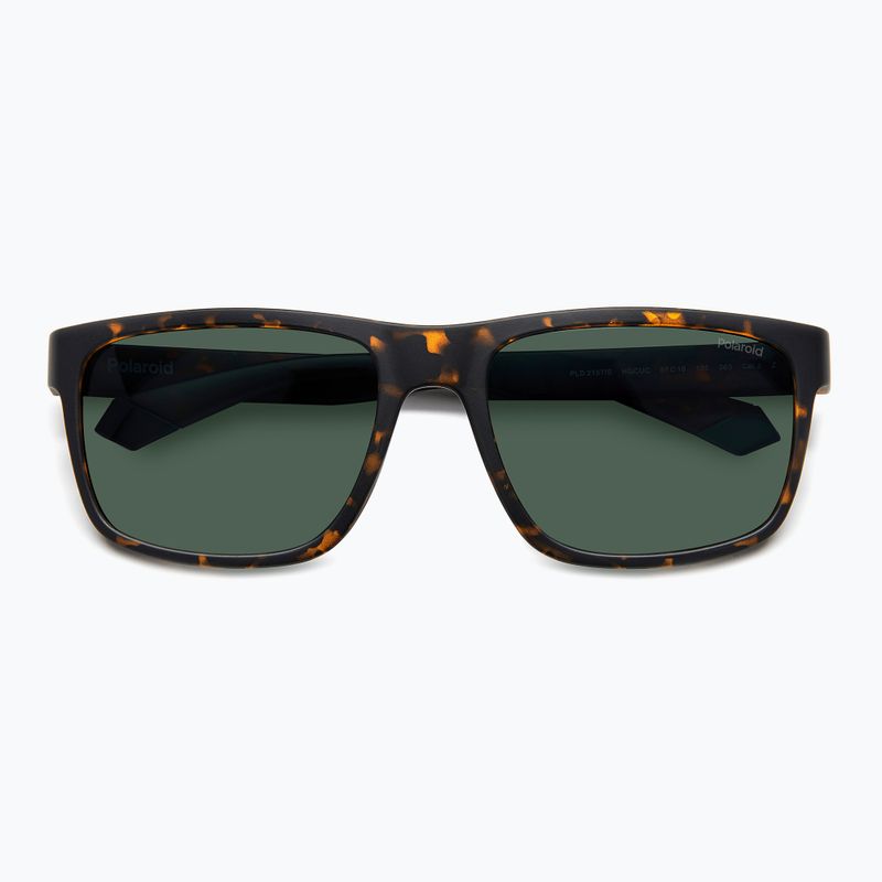 Polaroid PLD 2157/S men's matte brown havana/green polarised sunglasses 4