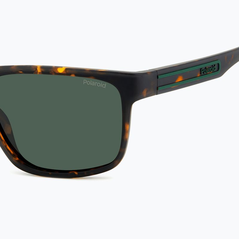 Polaroid PLD 2157/S men's matte brown havana/green polarised sunglasses 5
