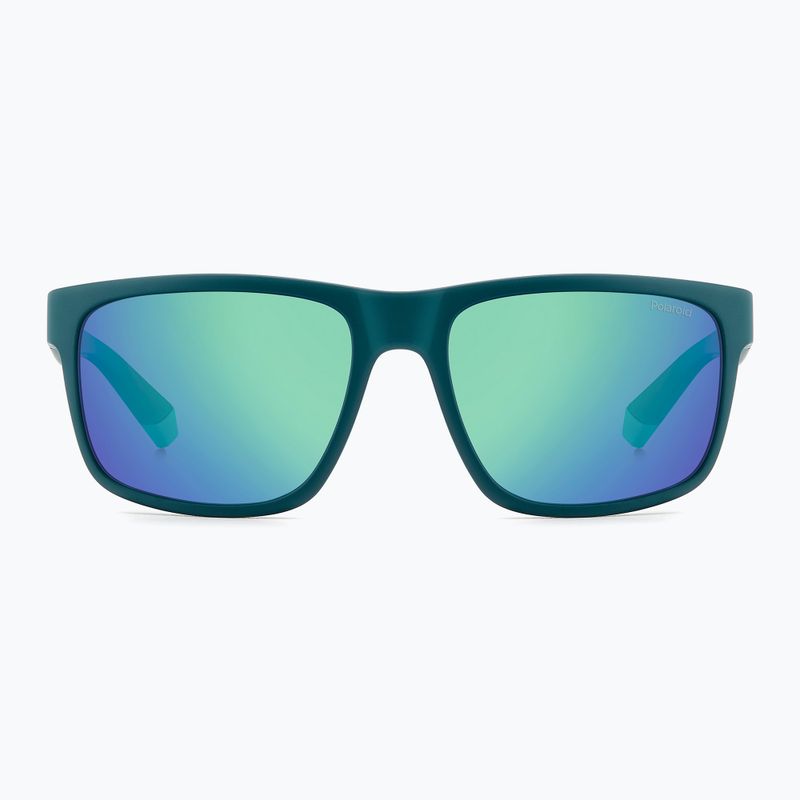 Polaroid PLD 2157/S matte teal/greygreen mirror polarised men's sunglasses 3