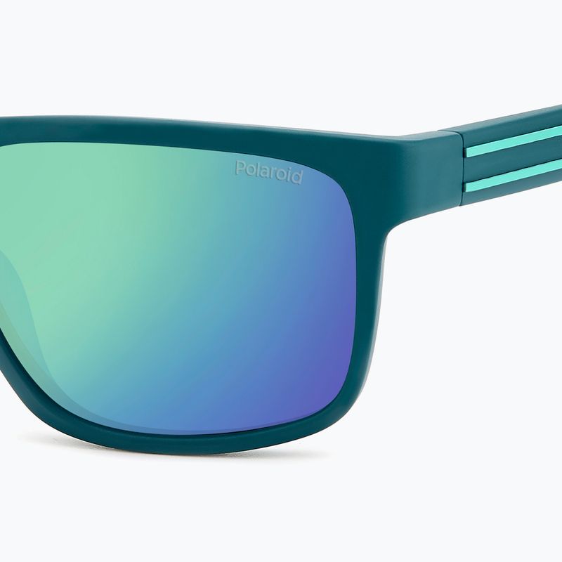 Polaroid PLD 2157/S matte teal/greygreen mirror polarised men's sunglasses 5