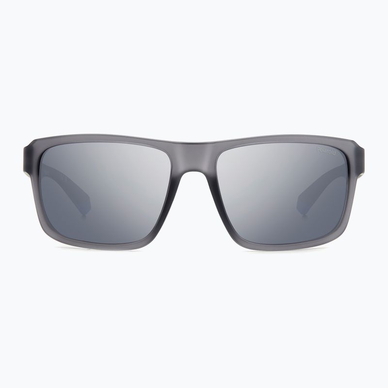 Polaroid PLD 2158/S matte grey/grey silver mirror polarised men's sunglasses 3