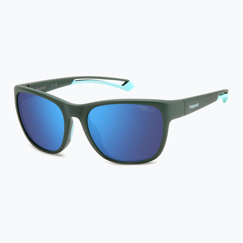Polaroid PLD 7051/S matte green/blue mirror polarised high contrast sunglasses 2