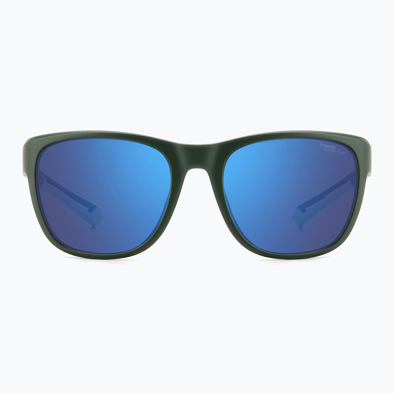 Polaroid PLD 7051/S matte green/blue mirror polarised high contrast sunglasses 3