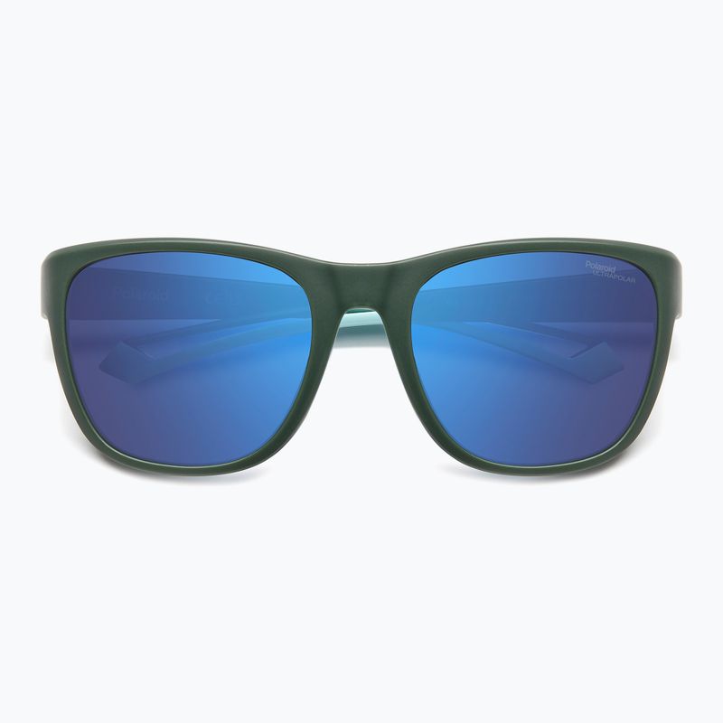 Polaroid PLD 7051/S matte green/blue mirror polarised high contrast sunglasses 4
