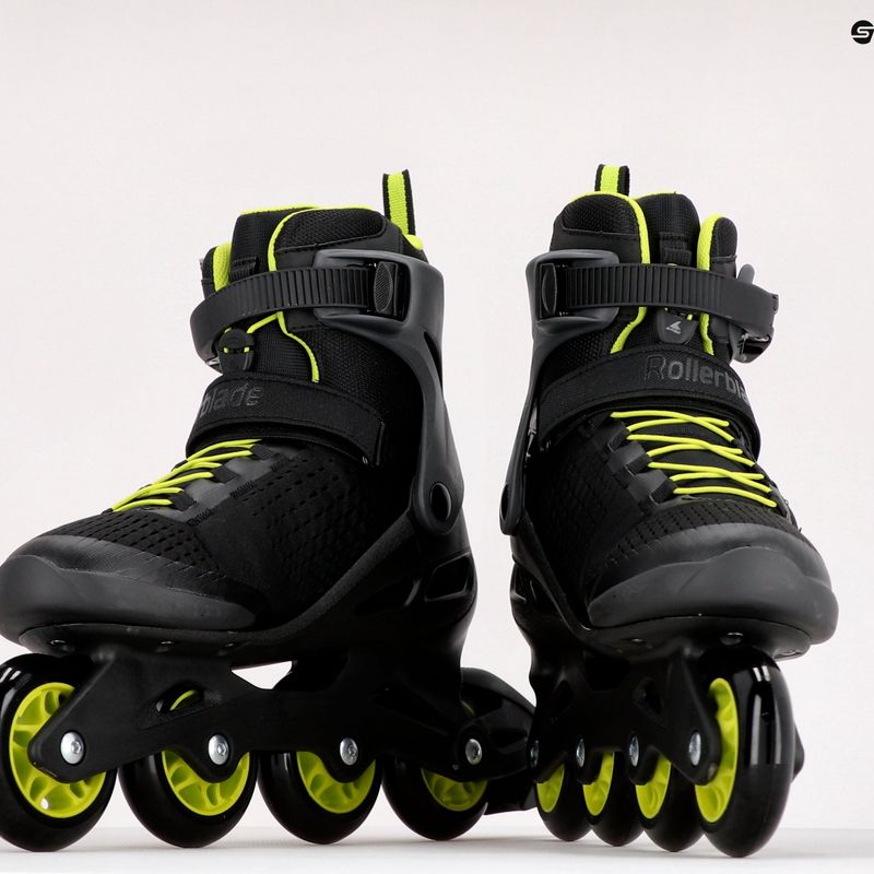 Men's Rollerblade Zetrablade Elite black/lime roller skates 7
