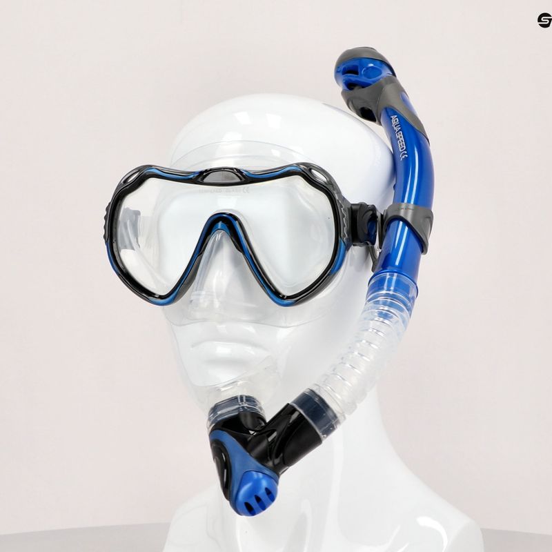 AQUA-SPEED Java + Elba diving set blue 614 7