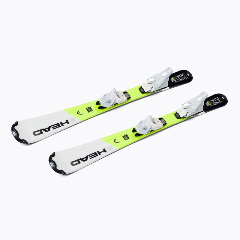 Children's downhill skis HEAD Supershape Team Easy Jrs + Jrs 4.5 white/yellow 314201/100863 4