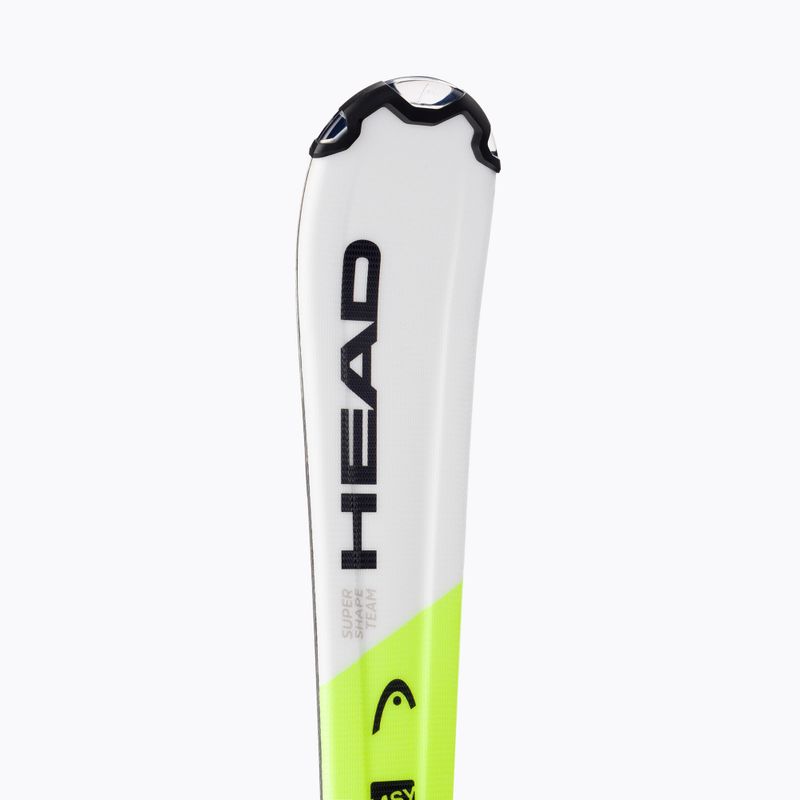 Children's downhill skis HEAD Supershape Team Easy Jrs + Jrs 4.5 white/yellow 314201/100863 8