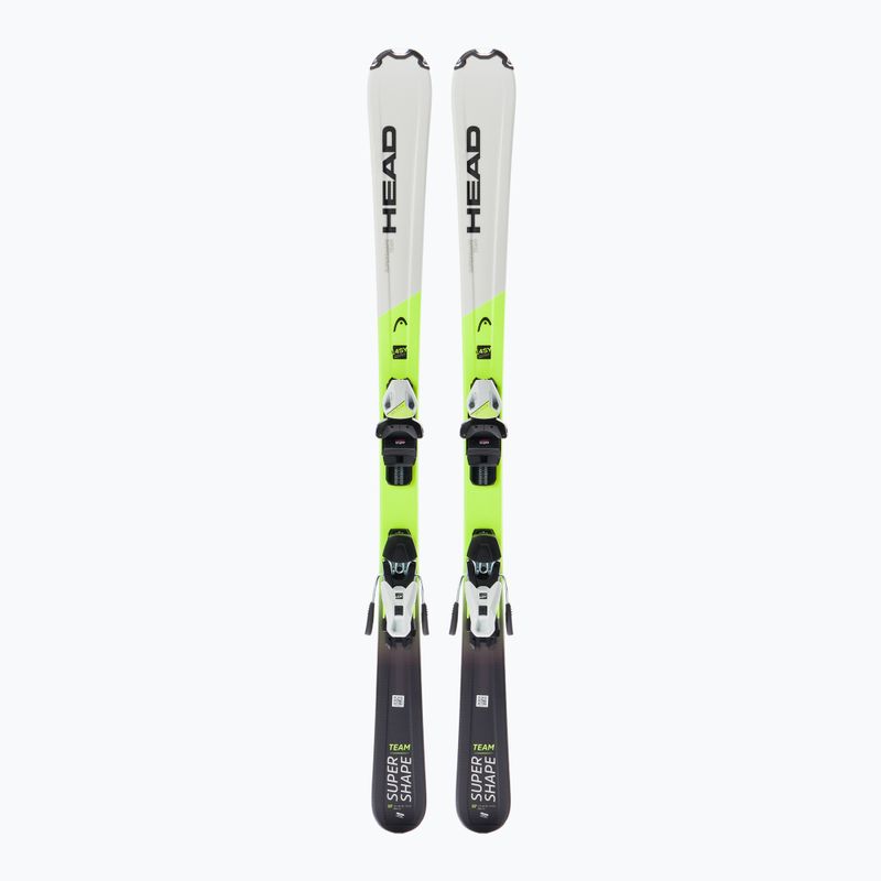 Children's downhill skis HEAD Supershape Team Easy Jrs + Jrs 7.5 white/black/yellow 314201/100862