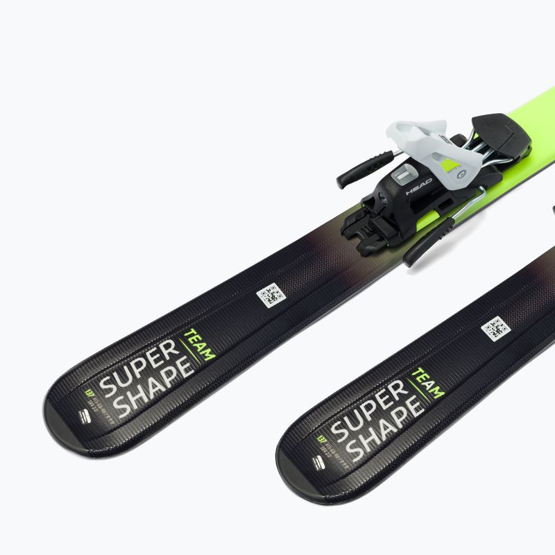 Children's downhill skis HEAD Supershape Team Easy Jrs + Jrs 7.5 white/black/yellow 314201/100862 9