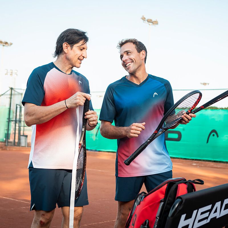 HEAD men's tennis shirt Perf navy blue and white 811272 4