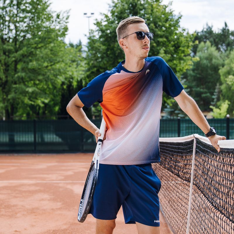 HEAD men's tennis shirt Perf navy blue and white 811272 7