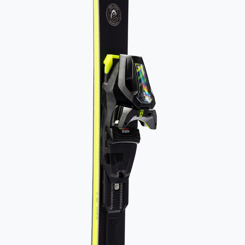 HEAD WC Rebels ISLR Sw Lyt-PR + PR 11 downhill skis black/white/yellow 313360/100789 6