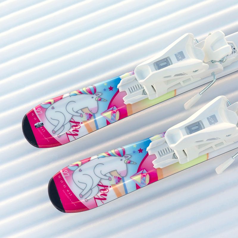 Children's alpine skis HEAD Unicorn Easy JRS + bindings Jrs 4.5 GW CA white/pink 13