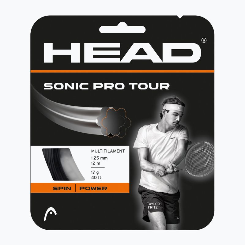 HEAD Sonic Pro Tour tennis string 12 m black 281082
