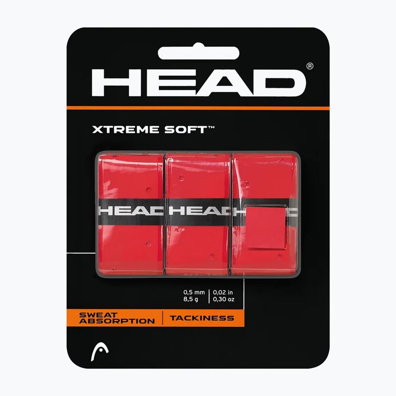 HEAD Xtremesoft Grip Overwrap tennis racket wraps 3 pcs. red