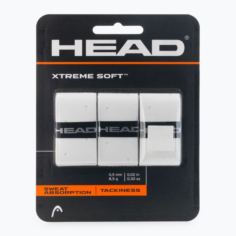 HEAD Xtremesoft Grip Tennis Racket Overwrap 3 pcs white 285104