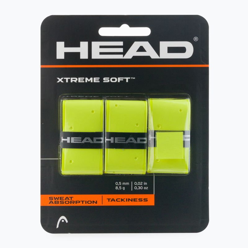 HEAD Xtremesoft Grip Tennis Racket Overwrap 3 pcs yellow 285104