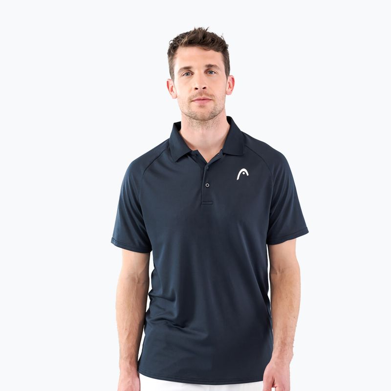 Men's HEAD Performance Polo Tennis Shirt, navy blue 811403NV