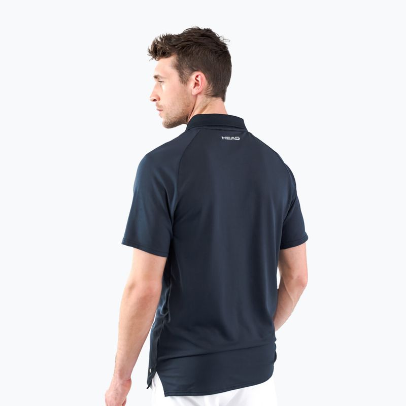 Men's HEAD Performance Polo Tennis Shirt, navy blue 811403NV 2