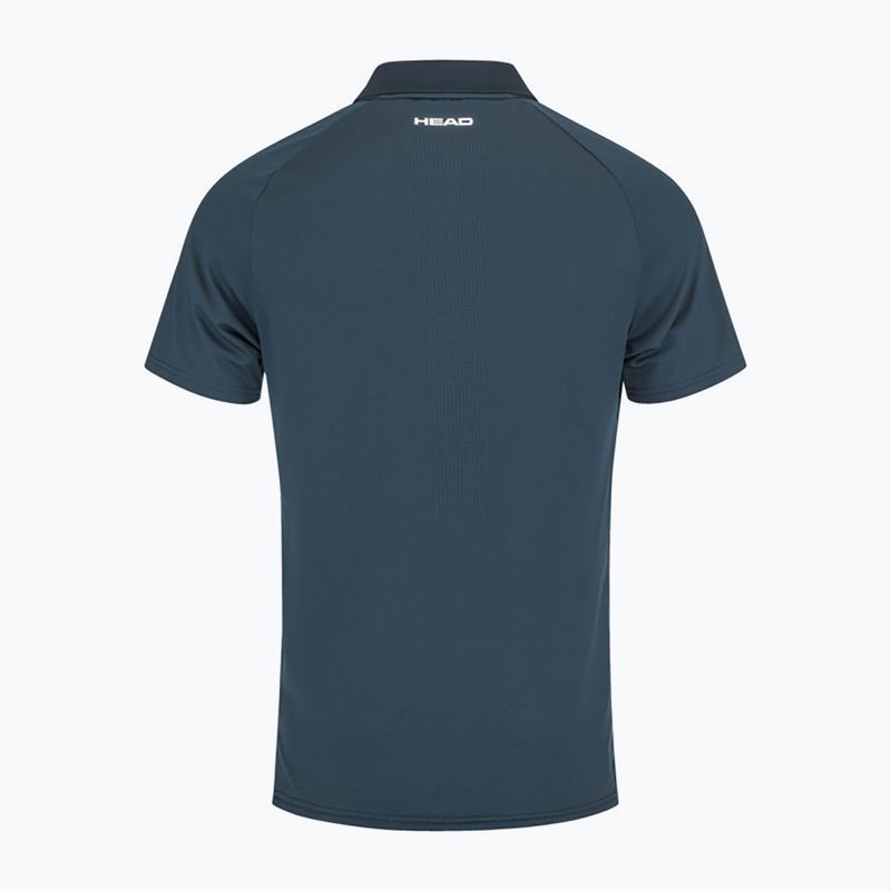 Men's HEAD Performance Tennis Shirt Polo white and navy blue 811403NVXPM 2