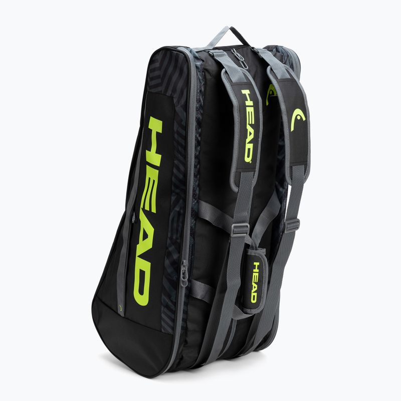 HEAD tennis bag Base L black/yellow 261403 4