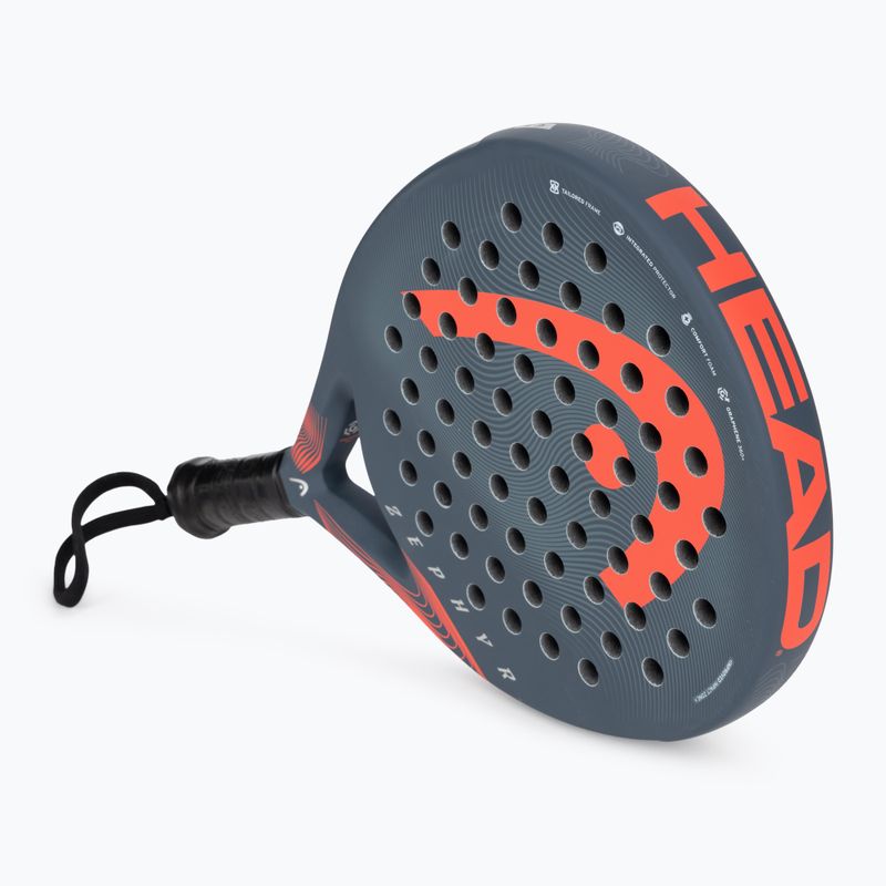 HEAD Zephyr 2023 petrol/orange padel racket 2