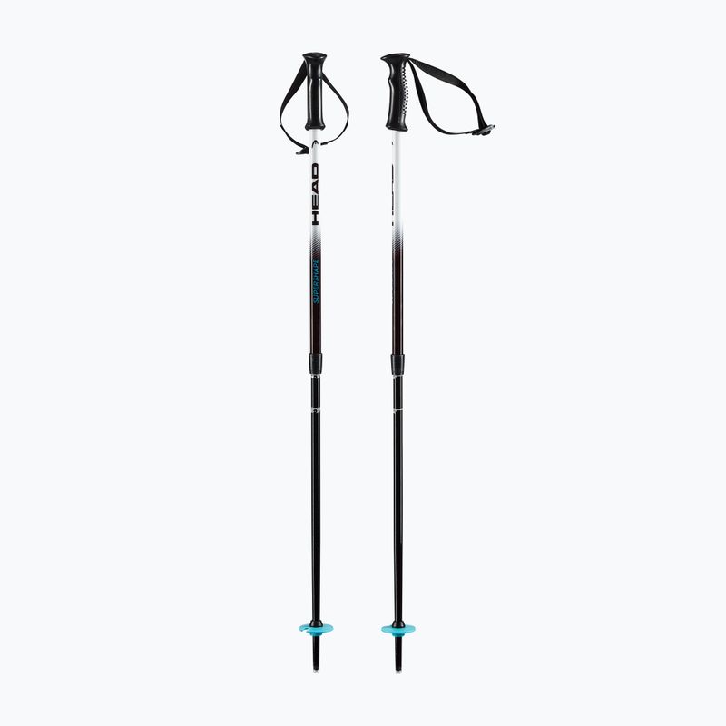 HEAD Supershape Team Adjustable children's ski poles white/black/speed blue