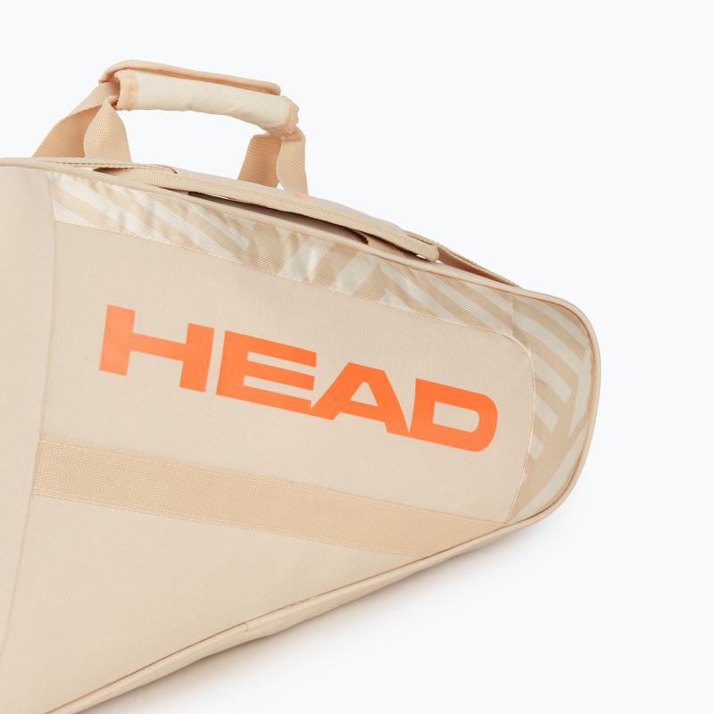 Padel bag HEAD Base Padel Bag M Chamomle/Corduroy White 7