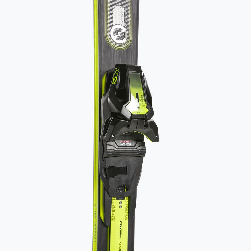 HEAD Supershape e-Speed SW SF-PR + PRD 12 black/neon yellow downhill skis 4