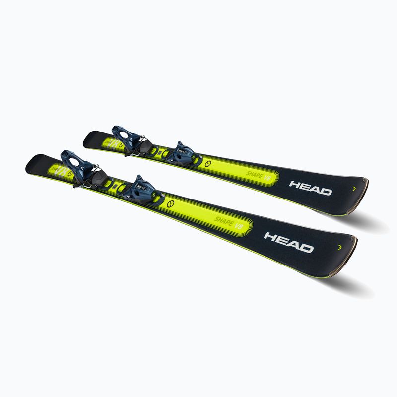 HEAD Shape e-V8 SW AMT-PR + PR 11 dark blue/neon yellow downhill skis 6