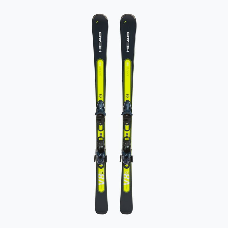 HEAD Shape e-V8 SW AMT-PR + PR 11 dark blue/neon yellow downhill skis