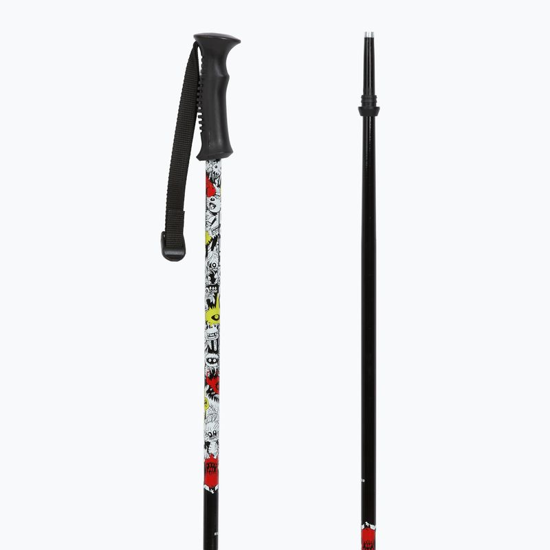 Children's ski poles HEAD Monster Team Jr black/white 3