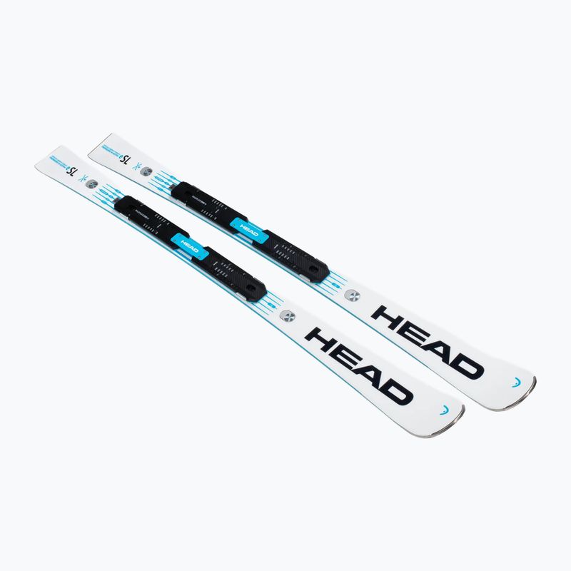 Alpine skis HEAD WC Rebels e-SL RP EVO 14 + bindings Freeflex 14 GW white/blue 2