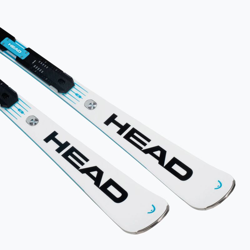 Alpine skis HEAD WC Rebels e-SL RP EVO 14 + bindings Freeflex 14 GW white/blue 3