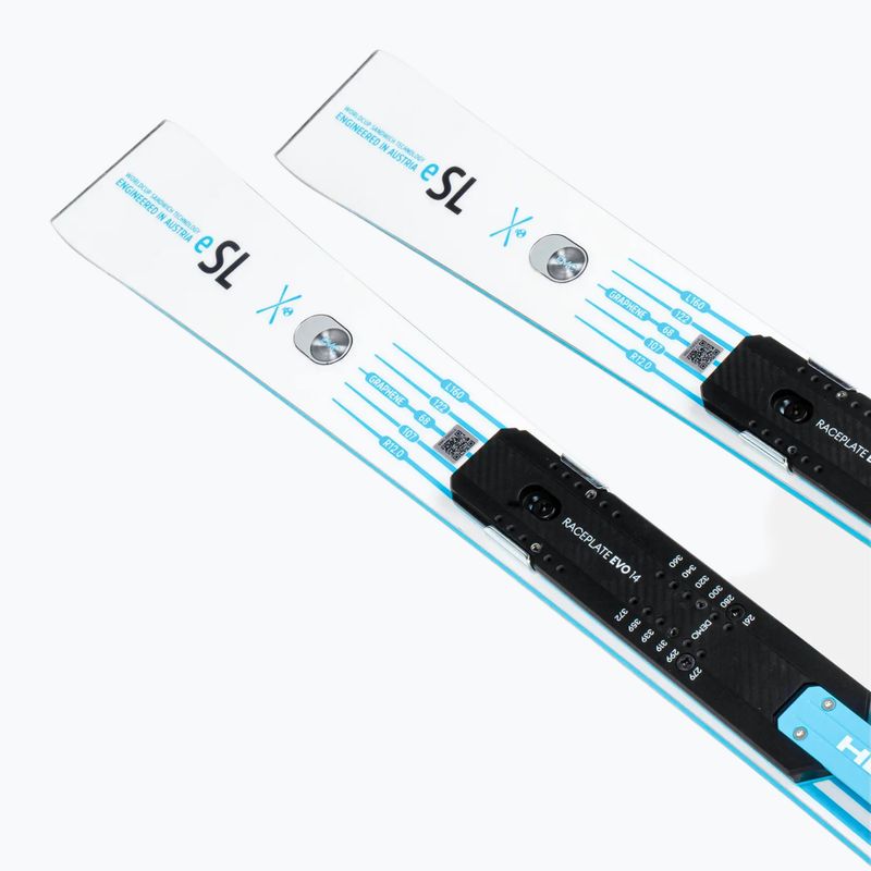 Alpine skis HEAD WC Rebels e-SL RP EVO 14 + bindings Freeflex 14 GW white/blue 4