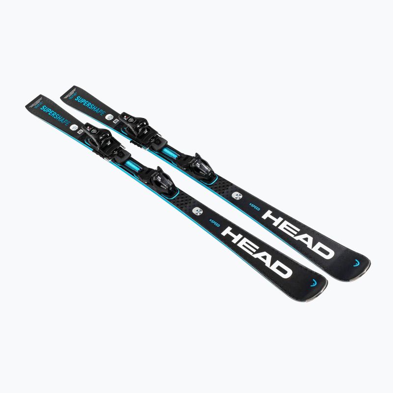 Alpine skis HEAD Supershape e-Speed SW BB-PR + bindings PRD 12 GW black/blue 2