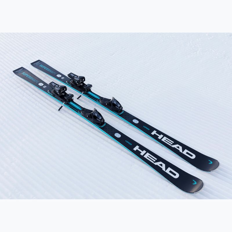 Alpine skis HEAD Supershape e-Speed SW BB-PR + bindings PRD 12 GW black/blue 10