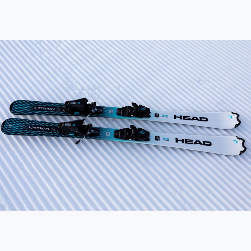 Children's alpine skis HEAD Supershape Team Easy JRS + bindings Jrs 4.5 GW CA white/blue 7