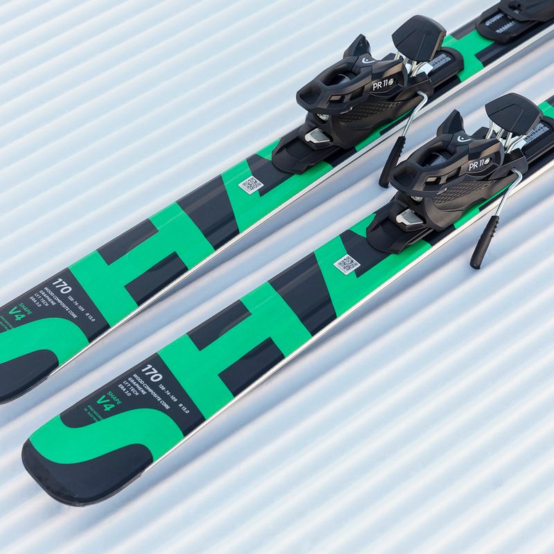 Alpine skis HEAD Shape V4 AMT-PR + bindings PR 11 GW anthracite/green 9