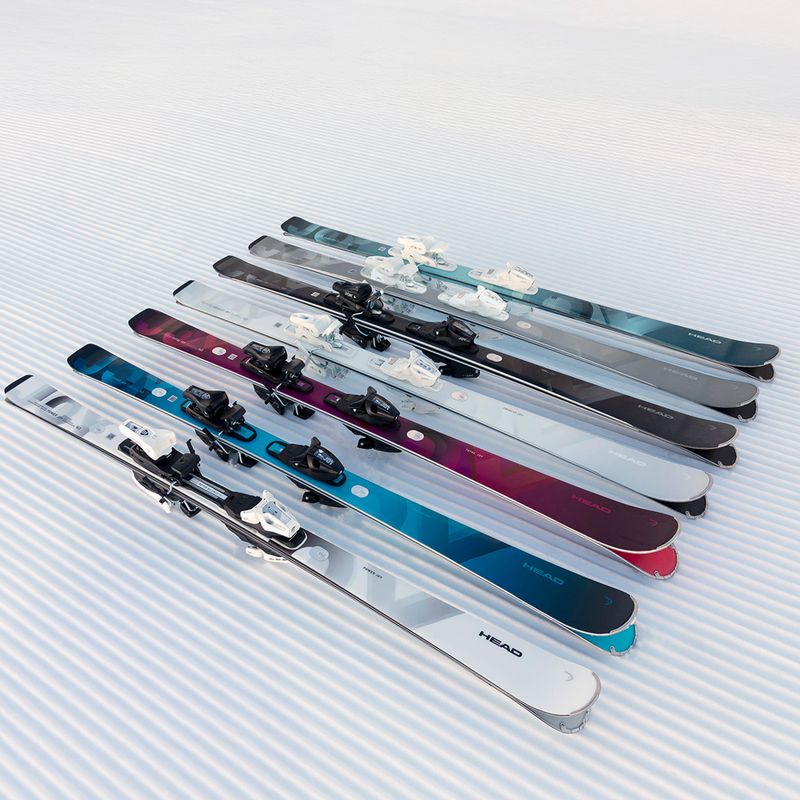 Women's alpine skis HEAD e.Pure Joy SLR BB Joy Pro + bindings Joy 9 GW SLR silver/grey 10