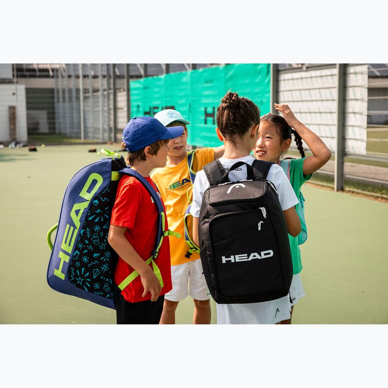 Children's tennis backpack HEAD JR Tour Backpack 20L black/white 7