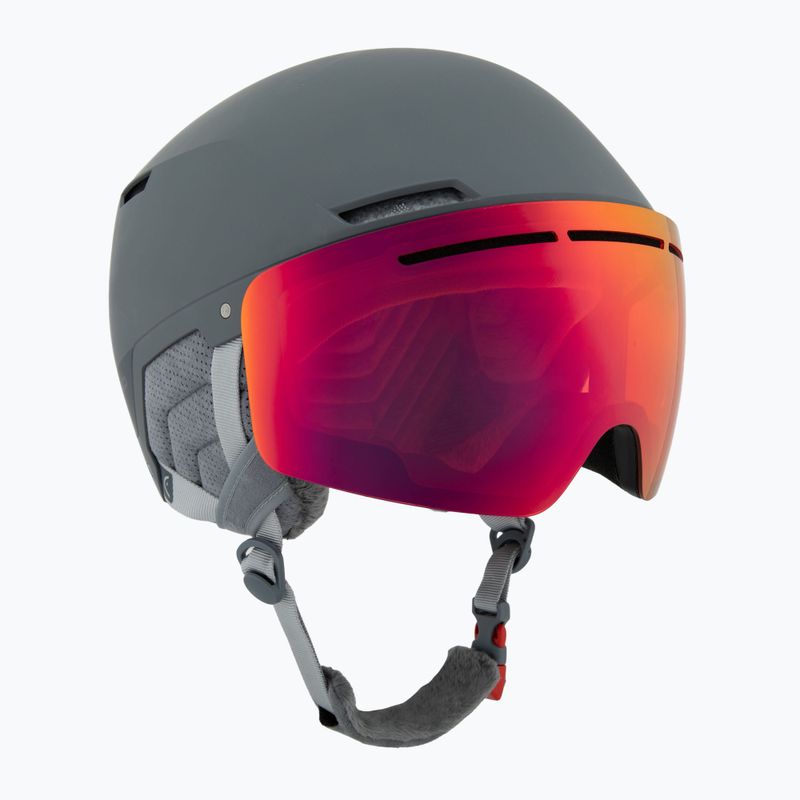 Women's ski helmet HEAD Cinema Pro W grey/red yellow
