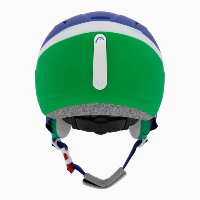 Head Mojo Visor Jr children's ski helmet blue/green/silver red 4