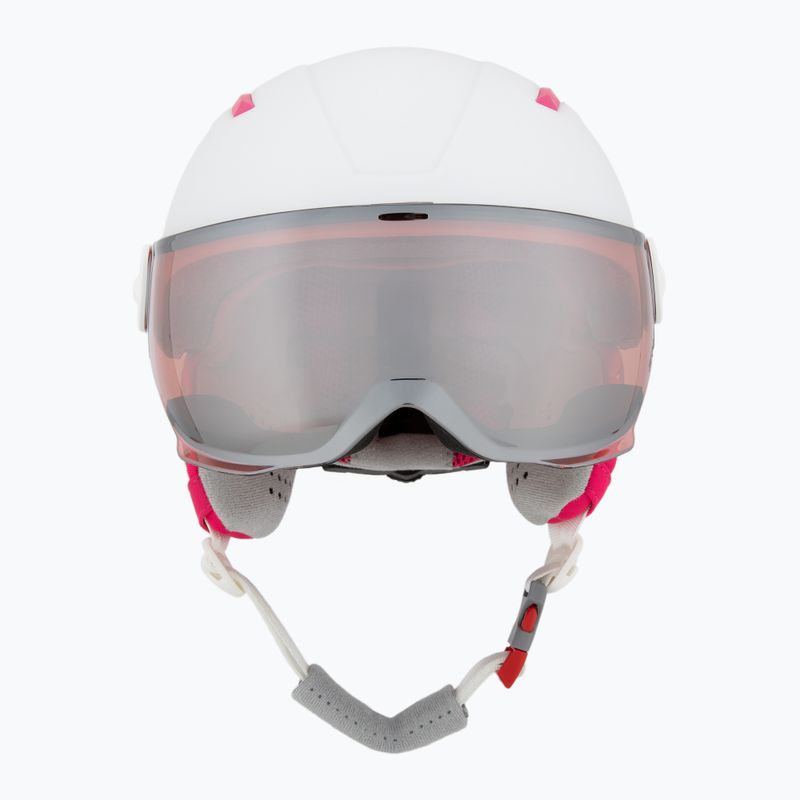 HEAD Children's Ski Helmet Maja Visor white/silver red 2