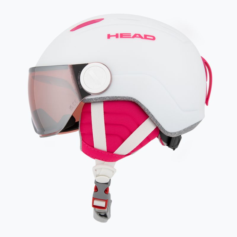 HEAD Children's Ski Helmet Maja Visor white/silver red 3