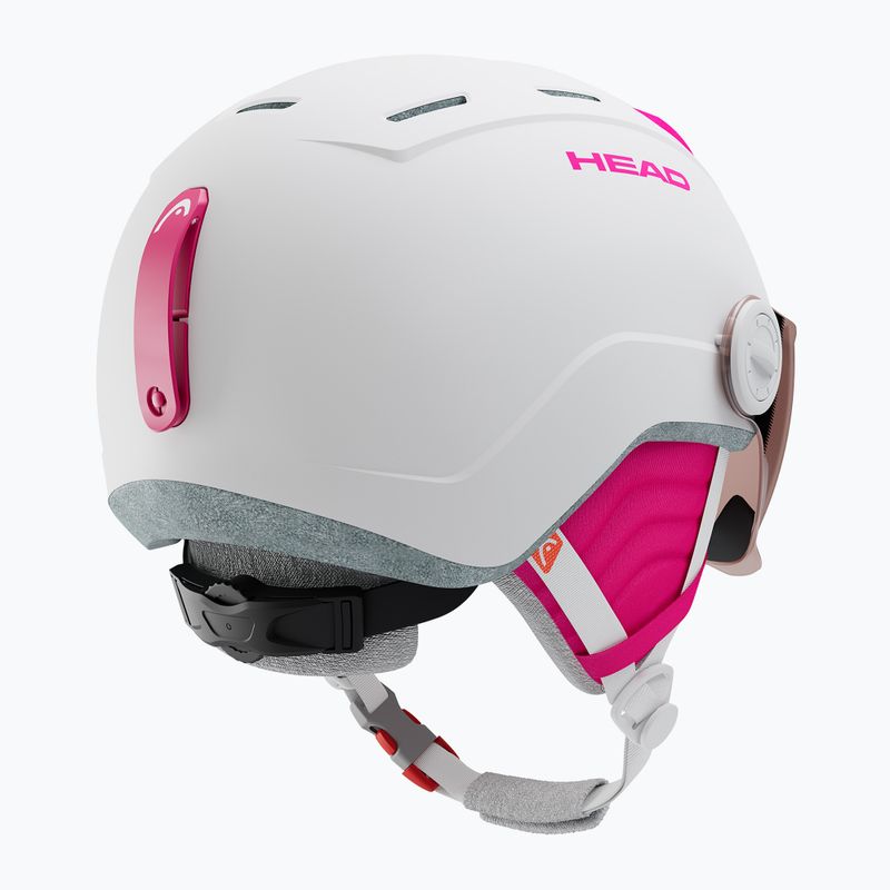 HEAD Children's Ski Helmet Maja Visor white/silver red 2