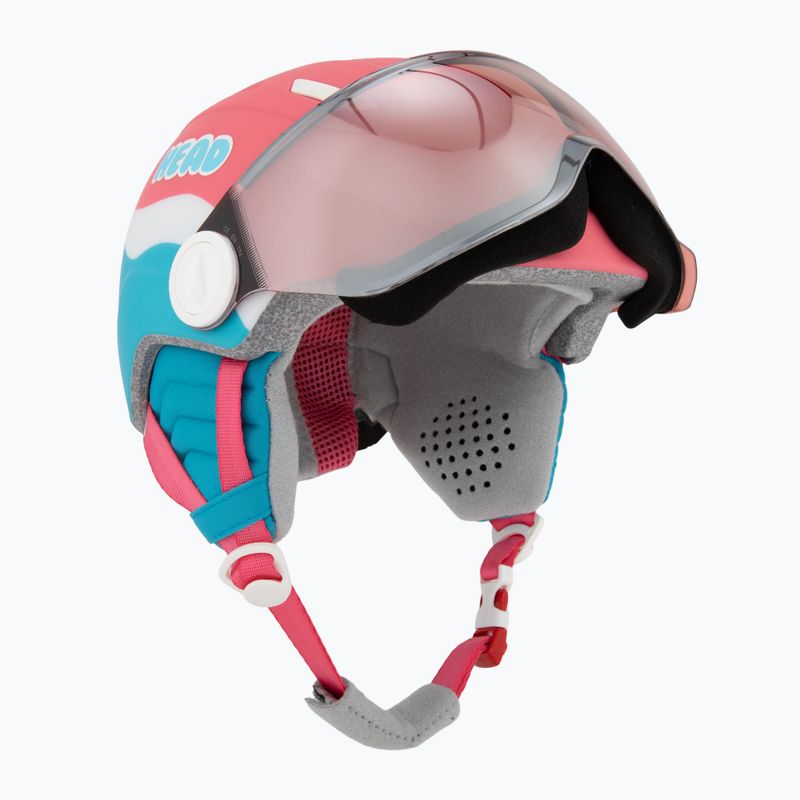 HEAD Children's Ski Helmet Maja Visor pink/blue/silver red 9