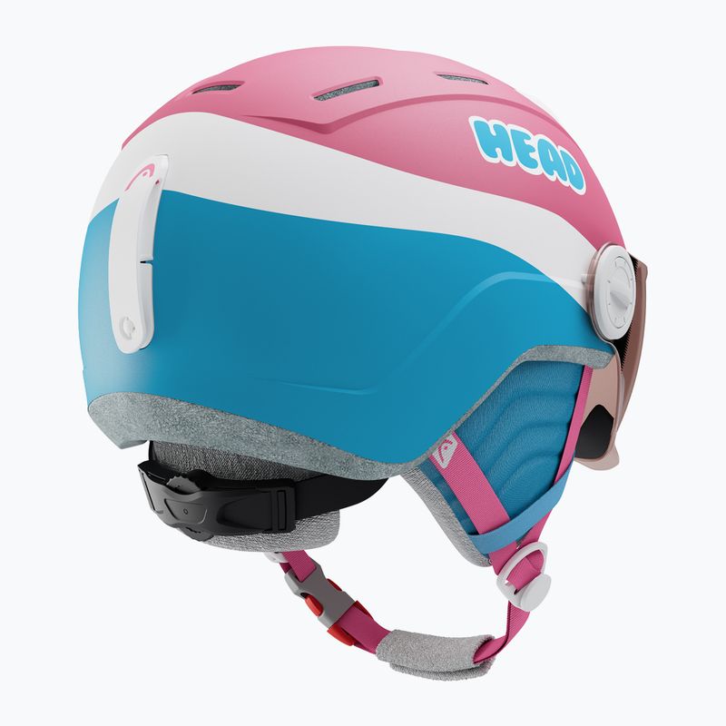 HEAD Children's Ski Helmet Maja Visor pink/blue/silver red 2