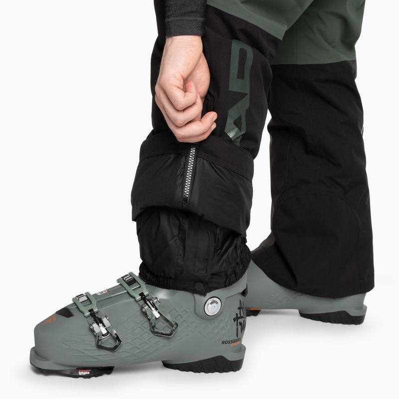 Men's ski trousers HEAD Race Nova black/dark thyme 6